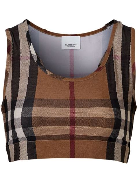 burberry women's crop top|burberry vintage check crop.